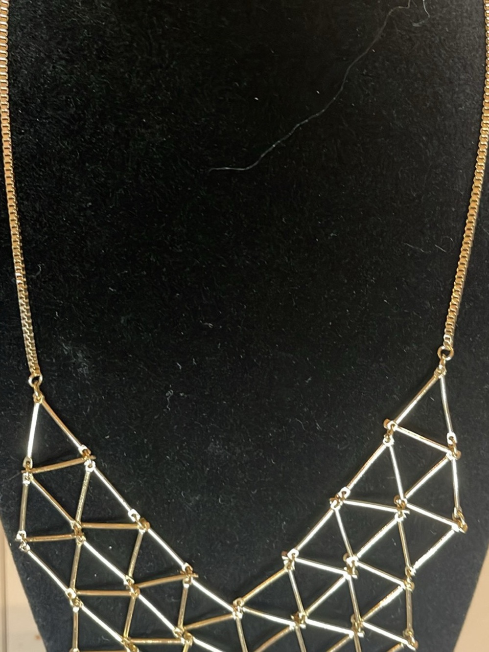 Oliver Bonas Gold-toned Geometric Statement Necklace -
